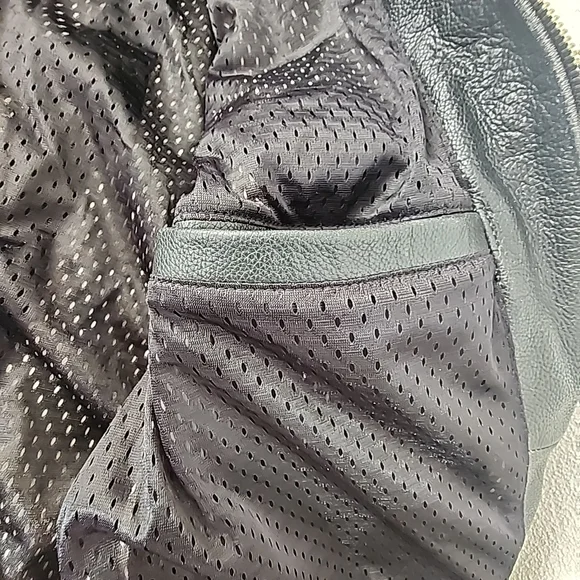 Harley Davidson Screamin Eagle Leather Jacket Mens XL Distressed Look Vented